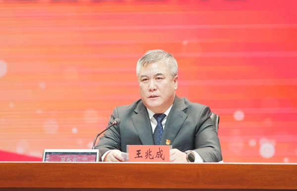 黑龍江省委農辦主任，黑龍江省農業農村廳黨組書記、廳長王兆成。劉心楊 攝